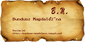 Bundusz Magdaléna névjegykártya